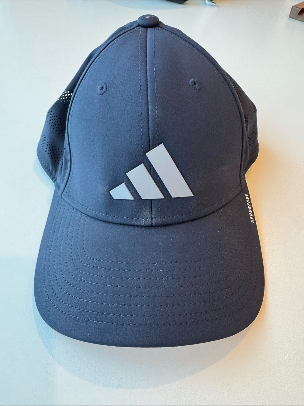 Adidas Gameday Stretch, Fitted Baseball Men, Flexible Athletic Sports Cap. Blue.